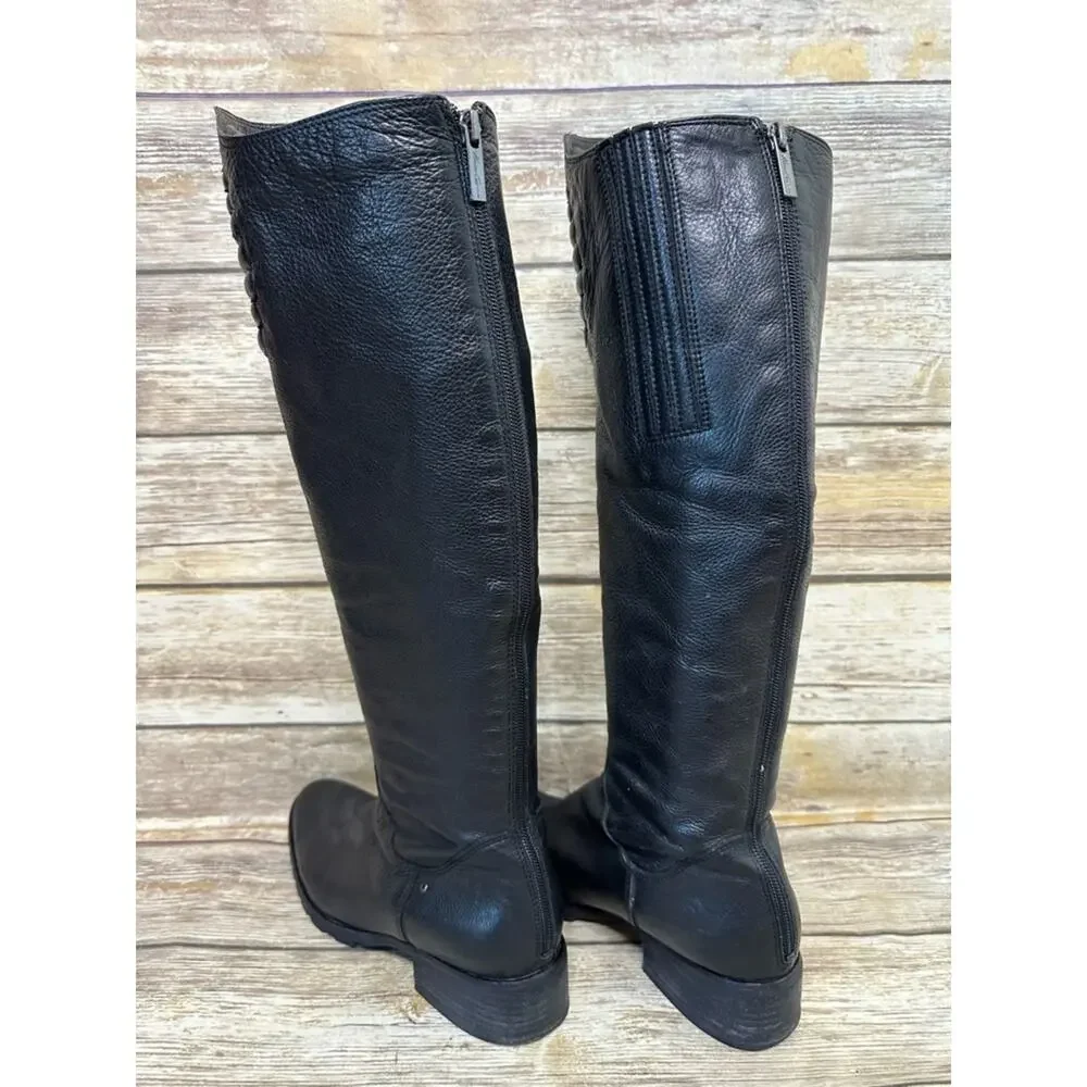 KENNETH COLE Exclusive THINK UR TOUGH Black Leather Boots 8.5
